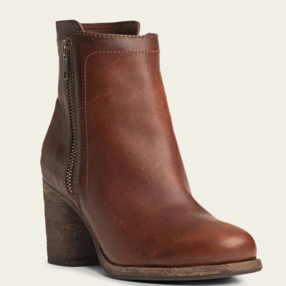 Frye Addie Double Zip Leather Booties - Picture 3 of 16